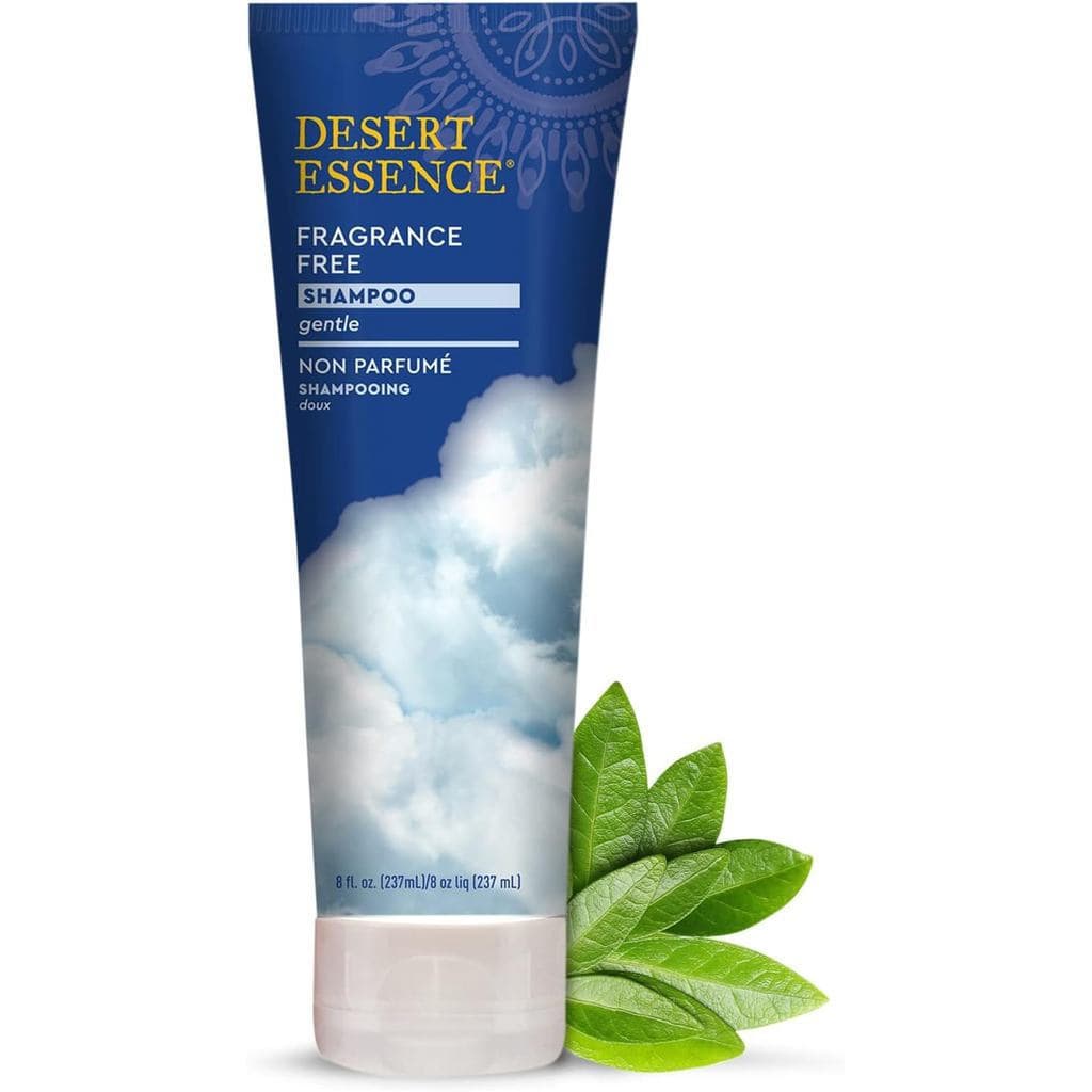 Shampoo Sem Fragrância Desert Essence – 8 fl oz – Limpador Suave Sem Fragrância, Contém Óleo de Jojoba, Chá Verde e Comf