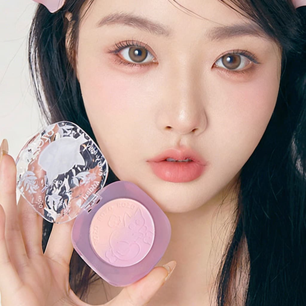 Paleta de blush gradiente de duas cores blush roxo azul expansão cor psiquiatra Rouge brilho Natural fosco reparação blu