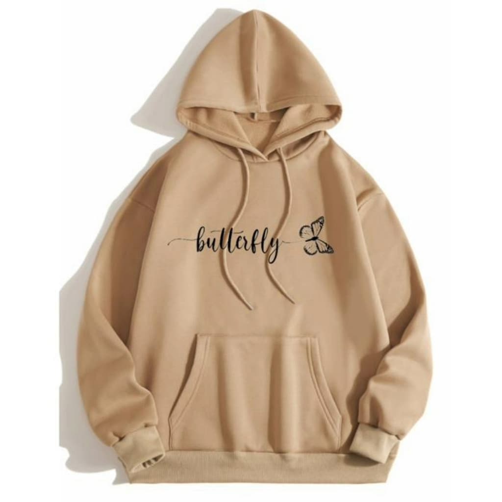 Moletom Canguru Com Capuz Casaco Feminino Masculino Flanelado Qualidade Frio Algodão Blusa Butterfly