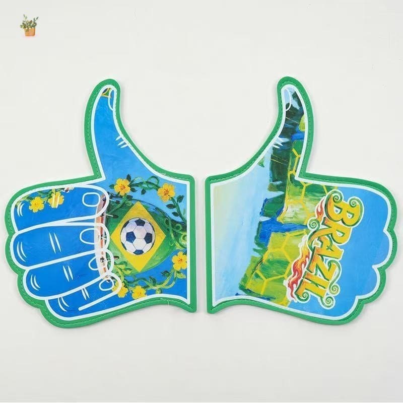 Kit Luva De EVA Mão Do Brasil Torcedor Copa Do Mundo 2026 2 4 6 10 Unidades