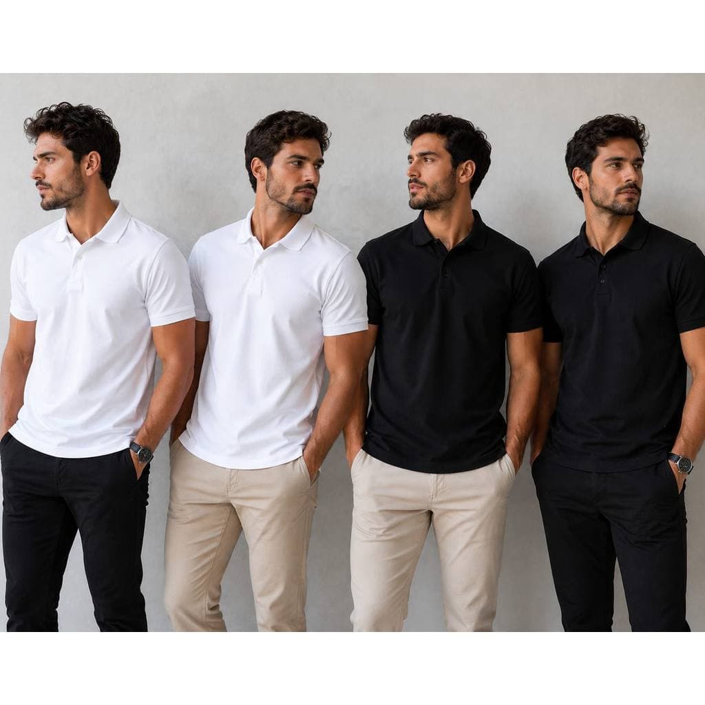 Kit 4 camisetas Gola Polo Masculina Personalizada.