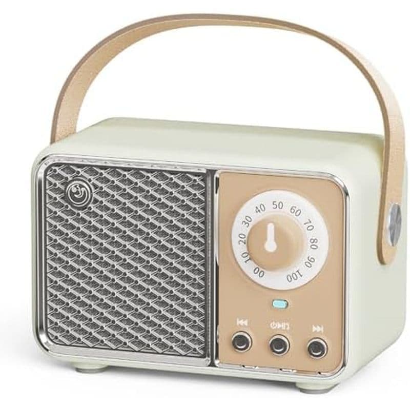 Alto-Falante Bluetooth Retrô Dosmix , Mini Sem Fio Vintage Para Mesa De Quarto , Cozinha E Escritório , Portátil Bonito