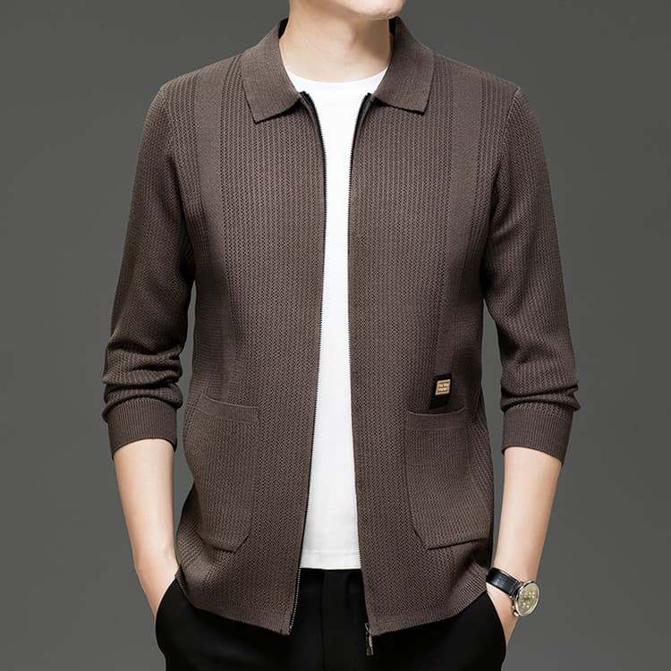 Woodpecker exterior usar Cardigan camisola masculina primavera outono novo estilo lapela camisola solta Casual fino jaqu