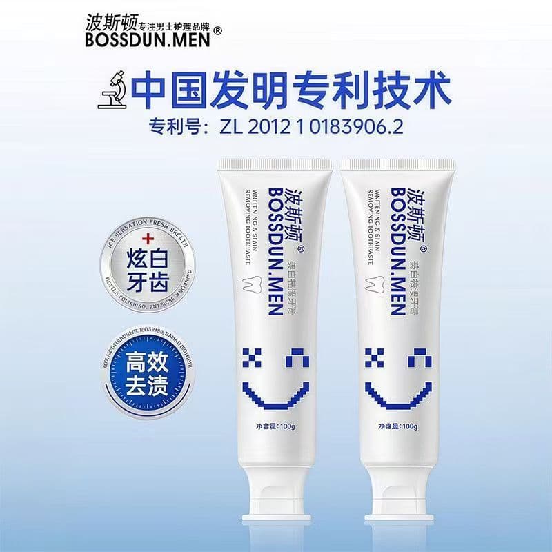 Boston pasta de dente masculino feminino dedicado clareamento remover amarelo mau hálito fresco remover manchas de fumaç
