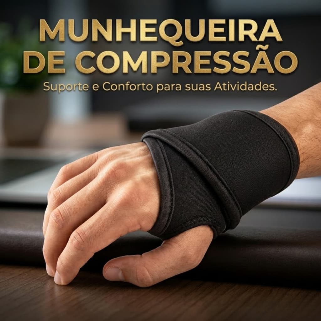 Munhequeira Ortopédica Compressiva Ajustável Academia Crossfit Suporte Para Punho Pronta Entrega