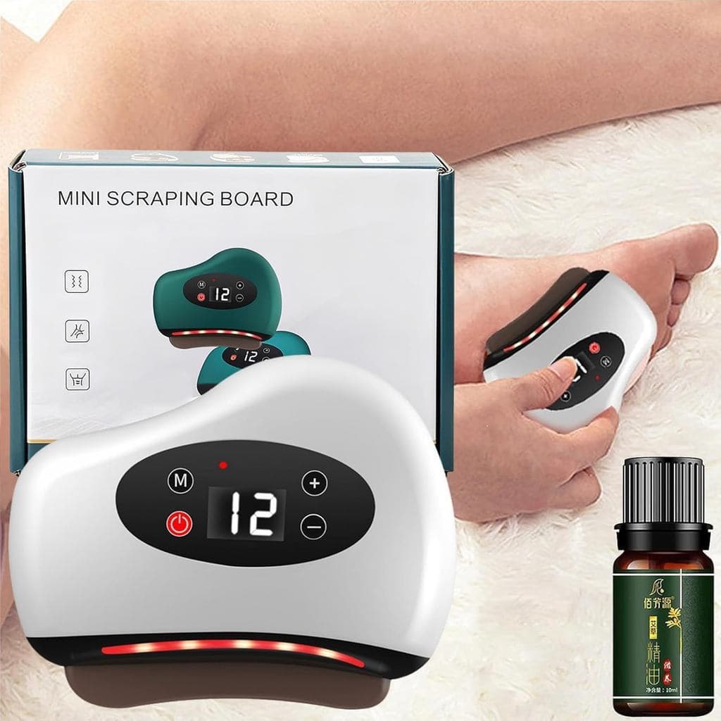 ThermaedgeFootScraper, ThermaedgePlantarFasciitis, ThermaedgeHeatedMuscleScraperWithRedLightWithGuaSha3 Device