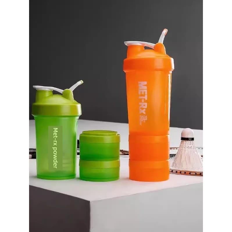 Copo Shaker Fitness esportes copo de água proteína em pó Milkshake copo de água de plástico de três camadas copo ciclone