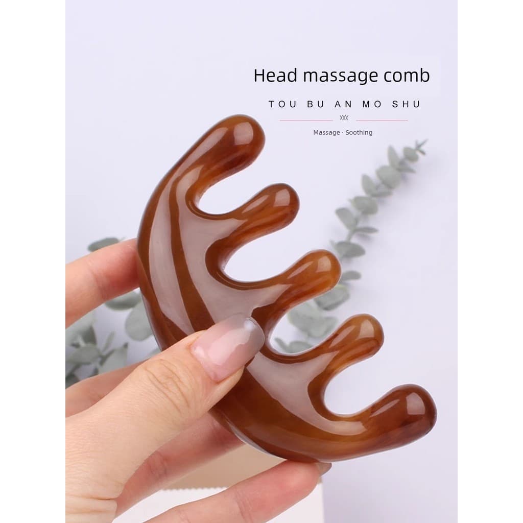Pente de massagem de cabeça de cinco garras pente meridiano raspagem facial vara muscular beleza vara facial Universal m