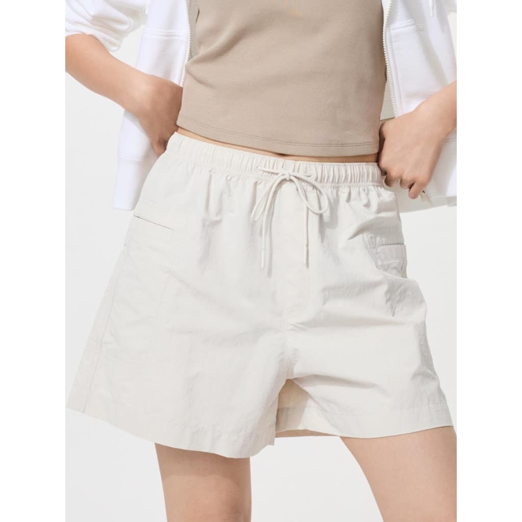 Site Oficial 199!Shorts de cintura elástica feminino 26 verão solto mais magro olhar cordão calças casuais All-Match con