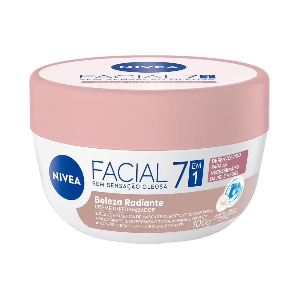 Nivea Hidratante Facial Beleza Toque Seco Efeito Matte Radiante 100g