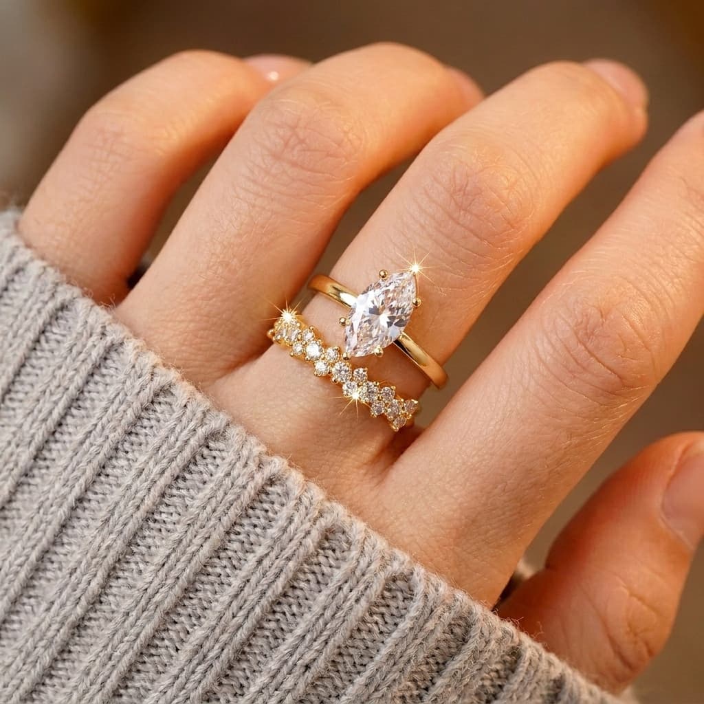 Moda Waterdrop Zircônia Cúbica Anel Amor Eterno Feminino Jóias Casamento Acessórios De Presente De Noiva