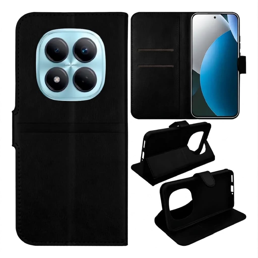Capa Carteira Estojo Flip + Película 9D Cerâmica para Redmi Note 15 Pro 5G