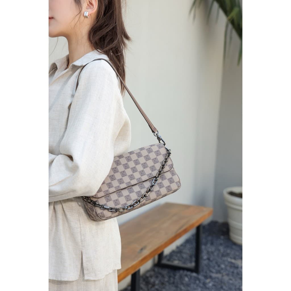 Ivisman bolsa feminina 2026 novo estilo elegante All-Match bolsa mensageiro de um ombro High-End couro genuíno axilas co