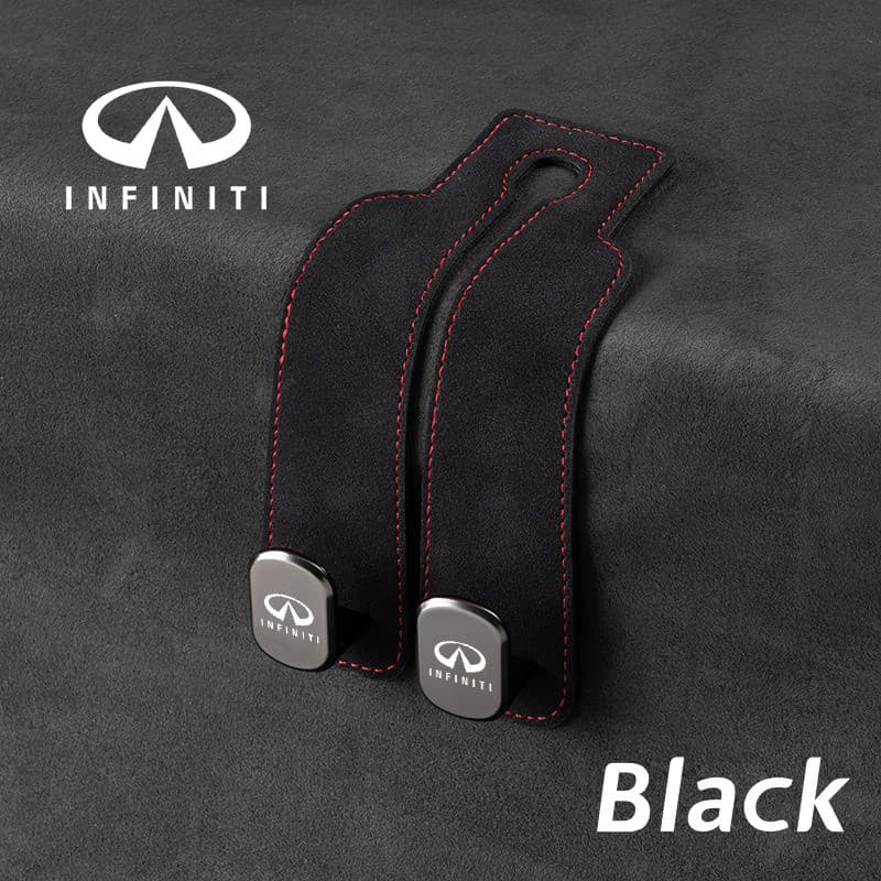 Infiniti Gancho Traseiro Para Assento De Carro , Duplo Dianteiro Camurça De Alta Qualidade , Metal , Suporte Celular Q50