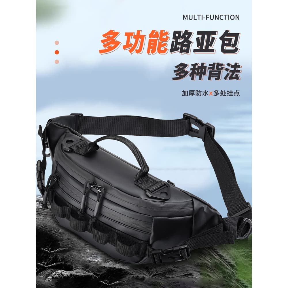 Nova bolsa de cintura masculina multifuncional isca saco cruz-corpo ombro à prova dwaterproof água mochila feminina corr