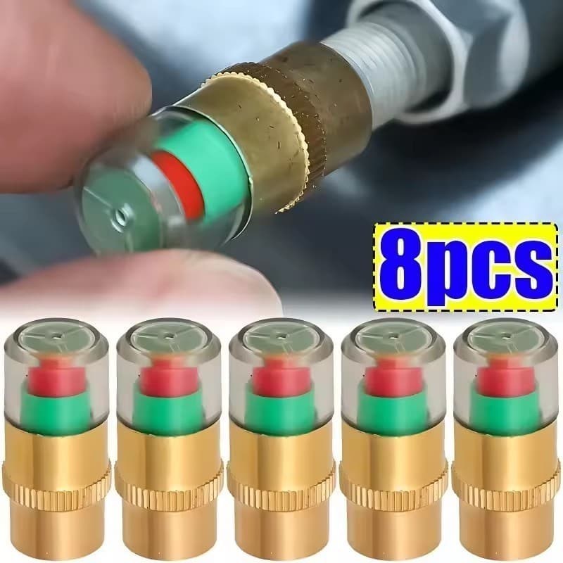 2/4/8Pcs Monitores De Sensor De Pressão De Ar De Pneu De Carro-Tampas De Válvula De Monitoramento De Alerta Acessórios E
