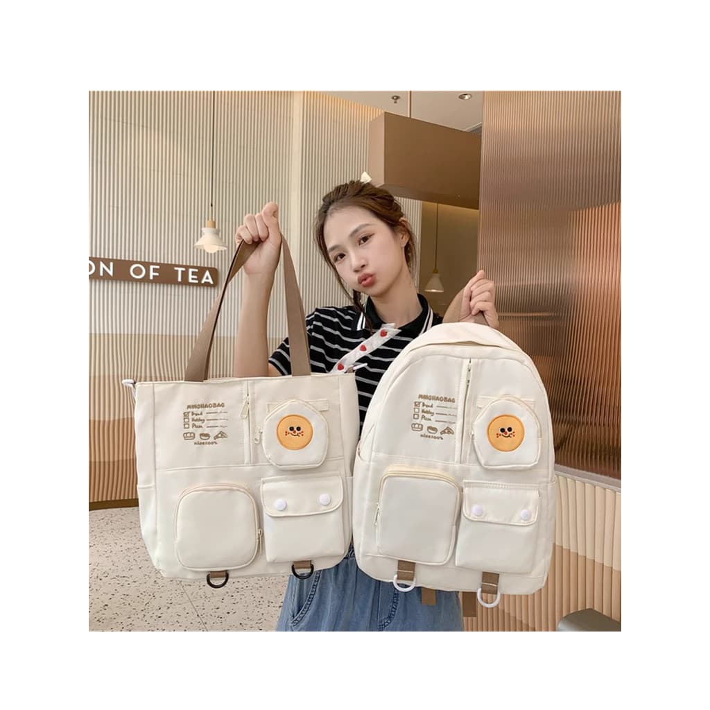 Hong Kong IT HKins2026 Novo Estilo Bolsa de Escola Primária Feminina Campus Mochila Bolsa Tônica de Um Ombro Sacola