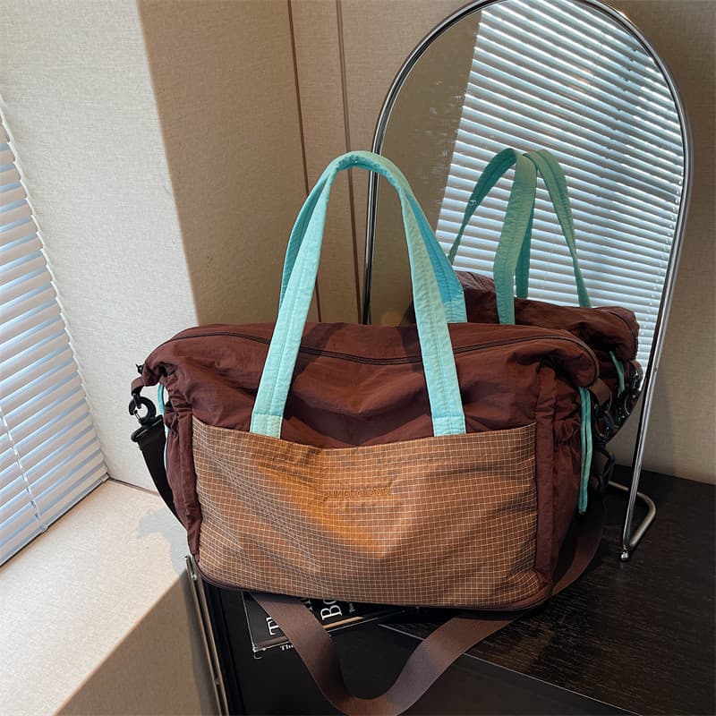 Bolsa de ginástica com separação seca e úmida de grande capacidade, bolsa feminina de viagem de negócios de curta distân
