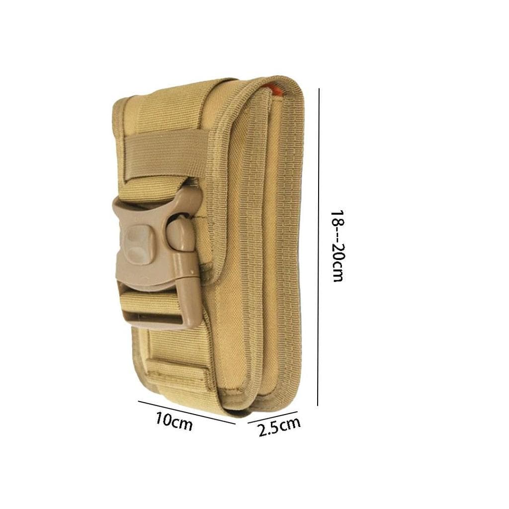 EDC dupla camada saco do telefone móvel ventilador militar mudança cartão saco esportes ao ar livre usar cinto segurar 2