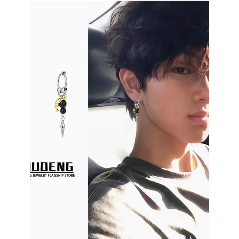Luz de luxo High-End Cone ouro prata brincos exclusivos nicho borla clipes de orelha sem orelhas furadas titânio aço ore