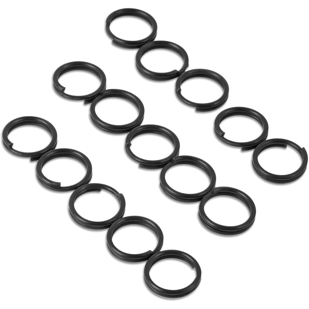 50 peças de argolas pequenas para chaveiros, 0,4 polegadas/10mm, argolas pretas de metal, mini argolas para chaveiros, b