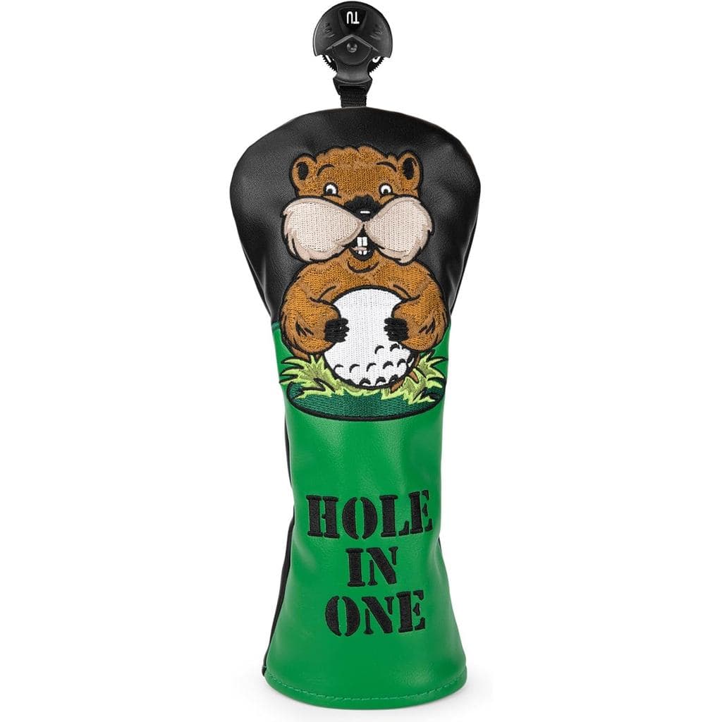 Capas para Cabeças de Tacos de Golfe, Capas de Golfe com Bordado Estilo Gopher para Woods, Driver, Fairway e Híbridos, C