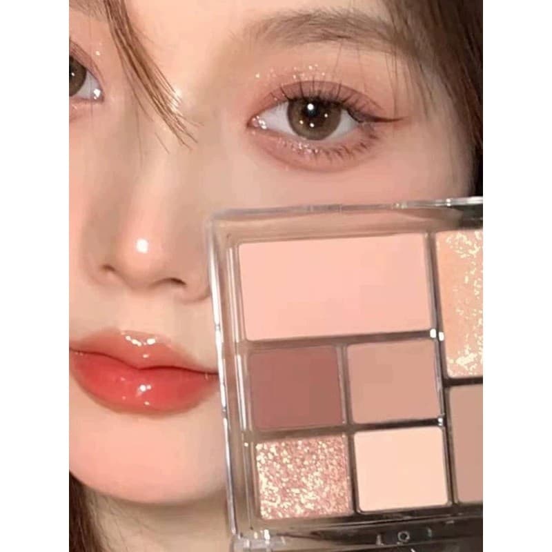 Xiaohongshu mesmo estilo genuíno Qiqiao paleta de sombras mesmo estilo paleta de bochecha lantejoulas Glitter destaque B