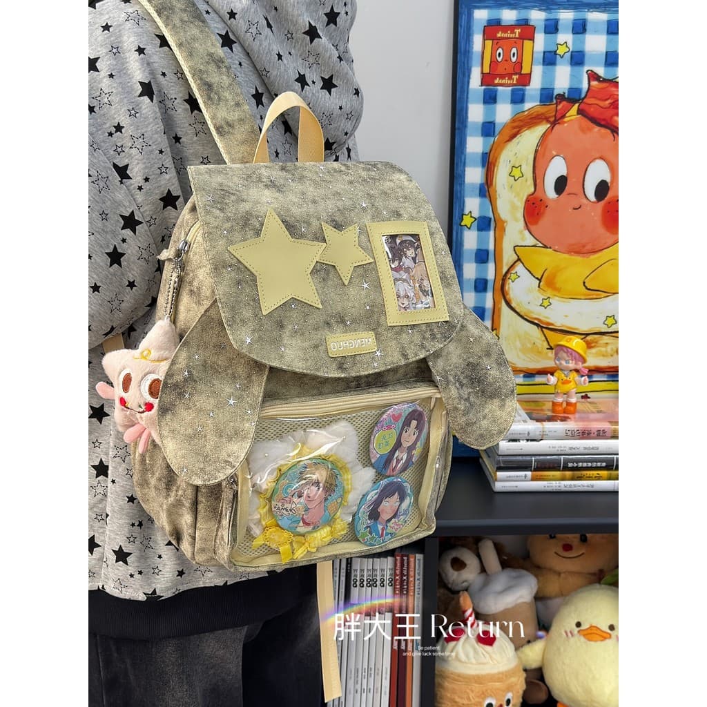 Mochila escolar ins de alta aparência, exposição em quadrinhos, bolsa para dor, estudante do ensino médio, alta aparênci