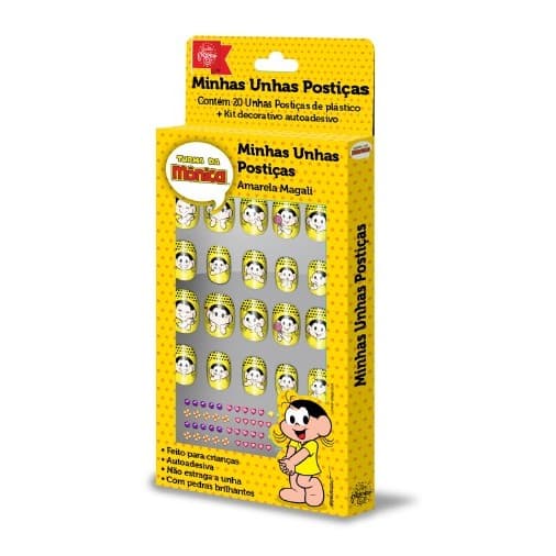 Unhas Postiças Turma da Monica - Amarela