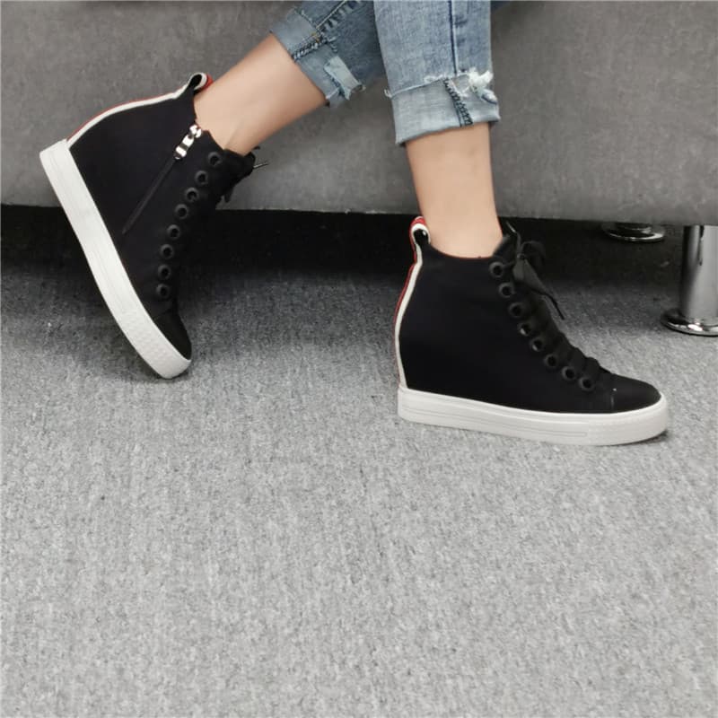 Tamanho 40 Supermodelo Designado Moda Camurça Aumento Interno Tênis com Cadarços Sapatos Casuais ZK1909023