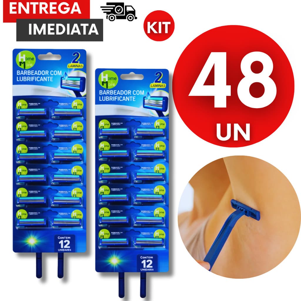 Kit Barbeadores Descartáveis Masculino Feminino Fita Lubrificante Multiuso Prático