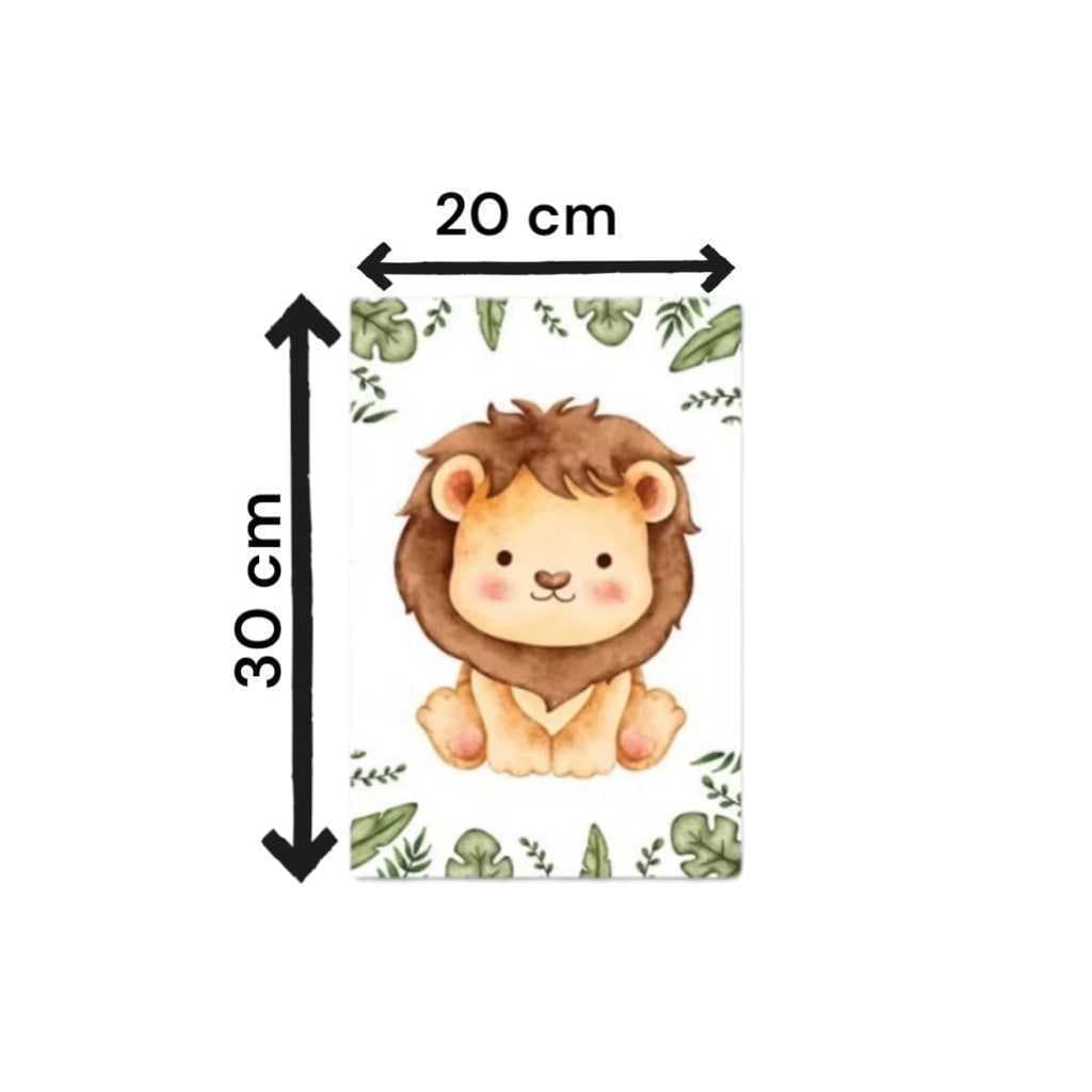 Kit 3 Quadros Decorativos Safari Infantil para Quarto Baby Infantil Simples