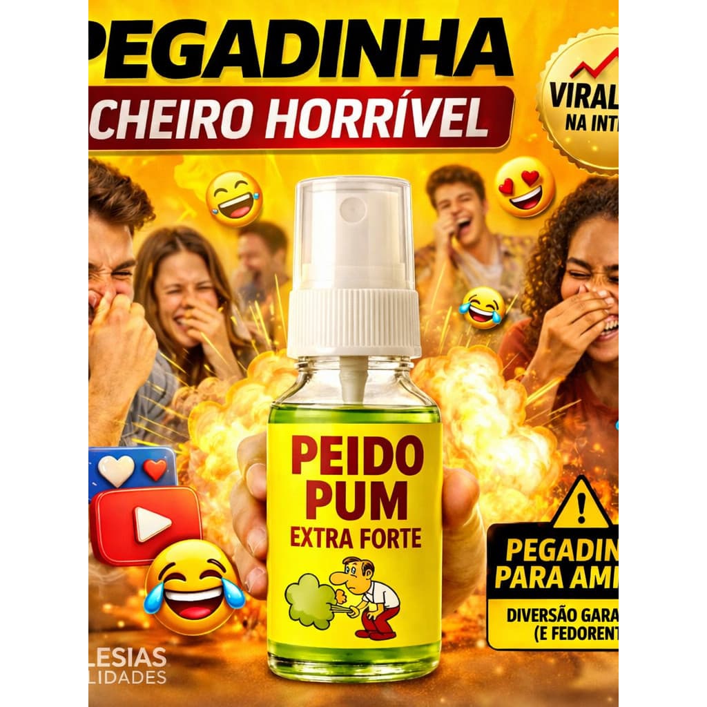 Perfume de Peido Spray de  Pum Pegadinha Super Forte - Zoação Garantida - Pegadinha - Trolagem TikTok