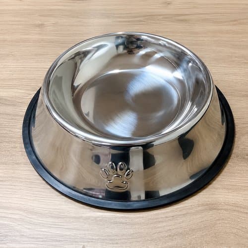 Comedouro Antiderrapante Inox Grande 30cm Ração Agua Cachorro Gato Pelos Curtos Longos