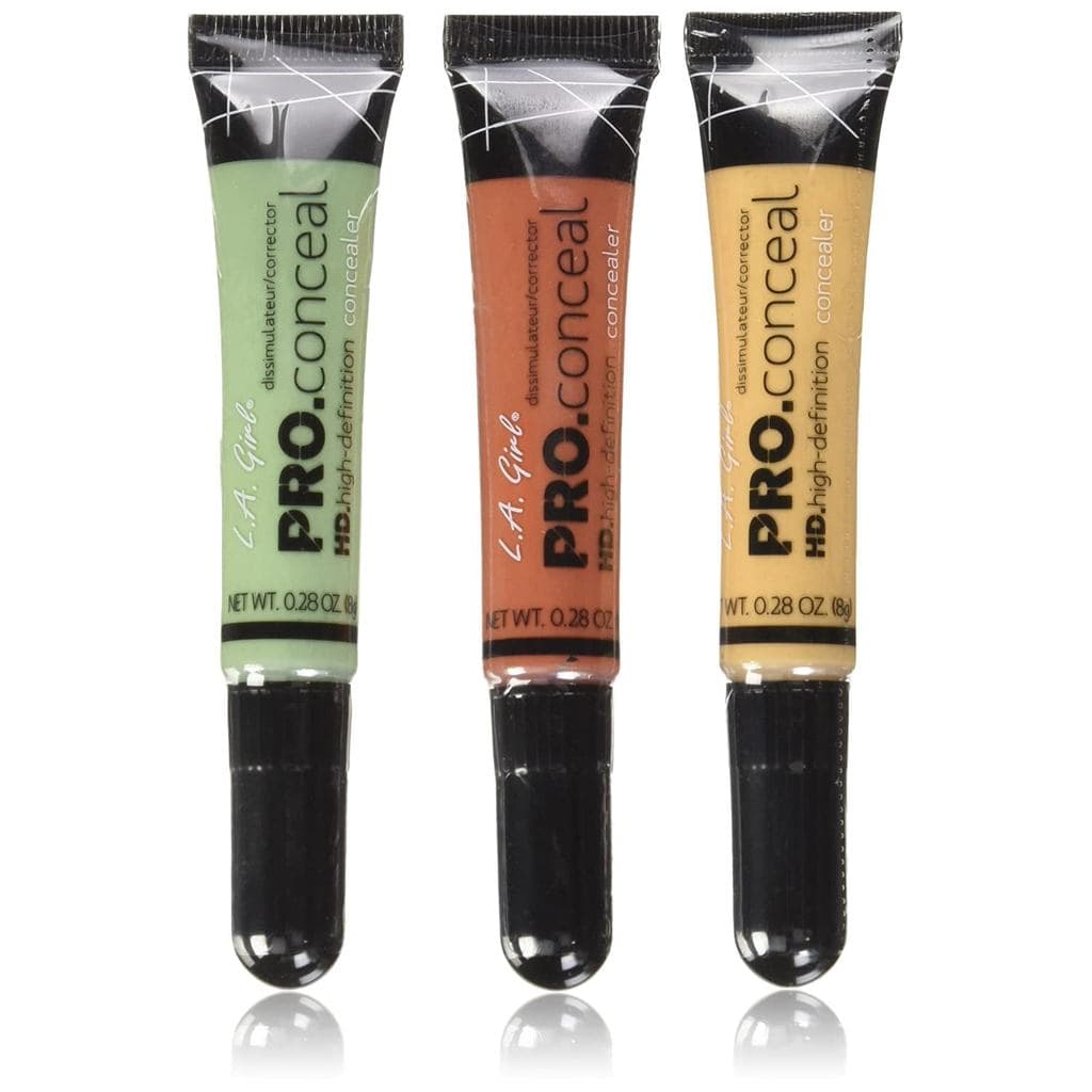 L.A. Conjunto de Corretivos Girl Pro Laranja, Amarelo, Verde, Pacote com 3 (Conjunto GC990+GC991+GC992-B)