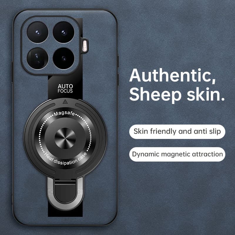 Capinha Xiaomi 15T / 15T Pro / 17T / 17T Pro com Suporte Magnético, Camurça Antichoque + Película