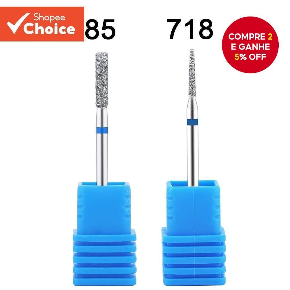2 Pçs Diamante Bit Pequeno Barril Em Forma De Agulha Limpador Elétrico Carboneto Broca Arquivo Pedicure Kit Polimento