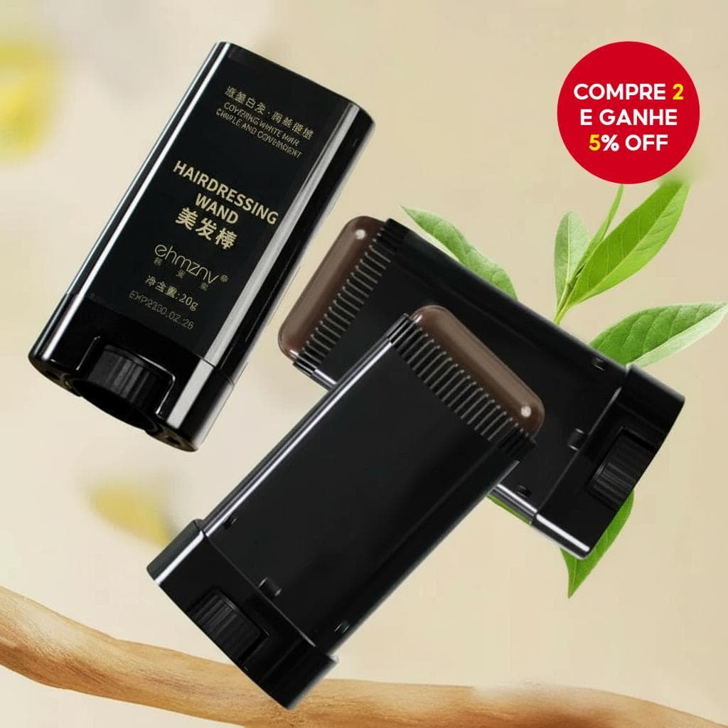 Pente de tinta para cabelo portátil para esconder cabelos brancos.