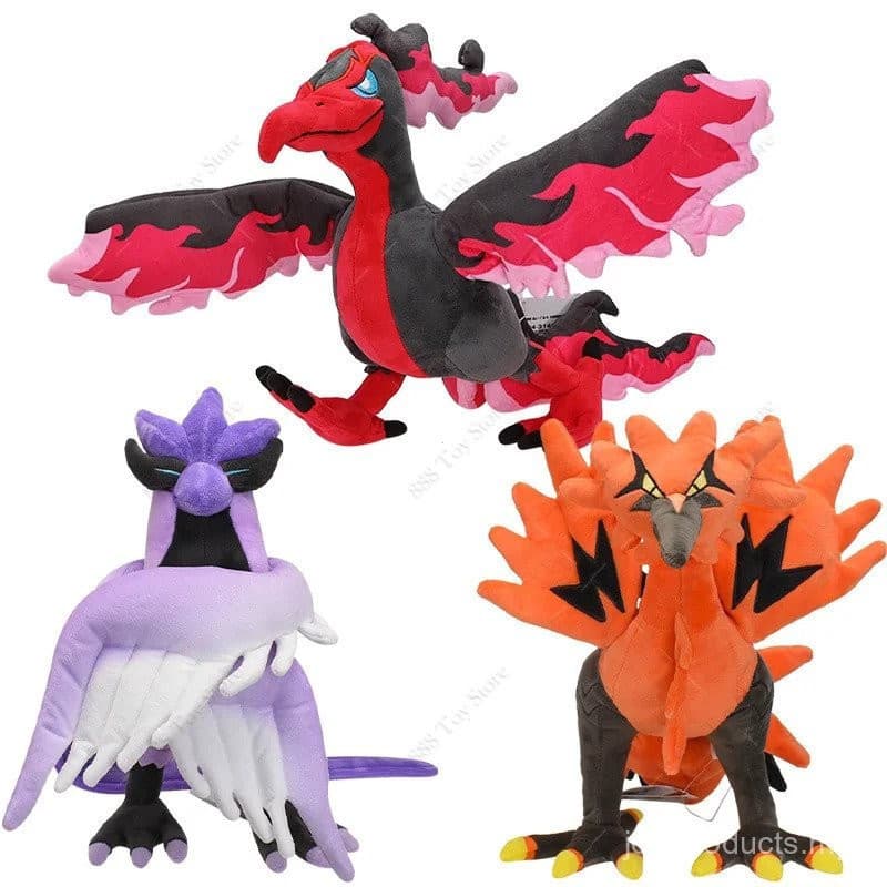 Nova Chegada Bonecos de Pelúcia Pokémon Galarian Moltres Articuno, Bonecos de Ação de Pelúcia Macios, Coleção de Anime,