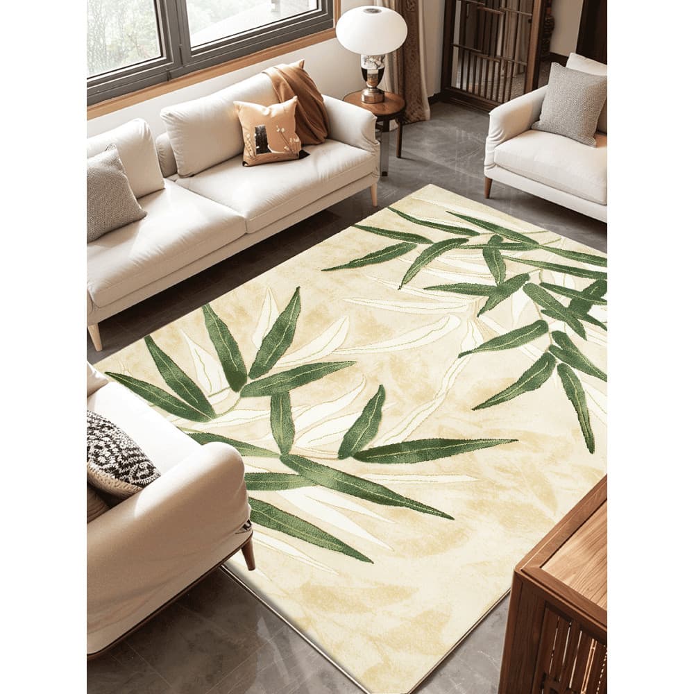 Tapete de sala de estar 2025 novo estilo luz de bambu luxo High-End novo estilo chinês sofá quarto sala de chá Bay janel