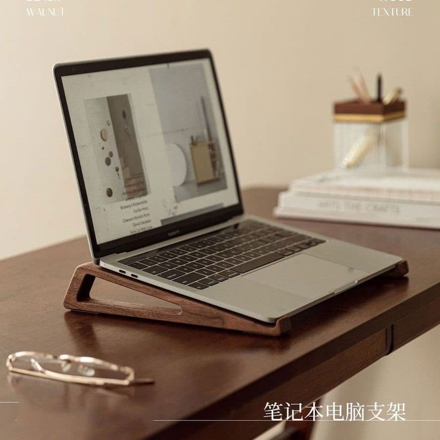 Suporte de bambu para laptop, suporte de mesa multifuncional para resfriamento, tapete de mesa para laptop doméstico, su