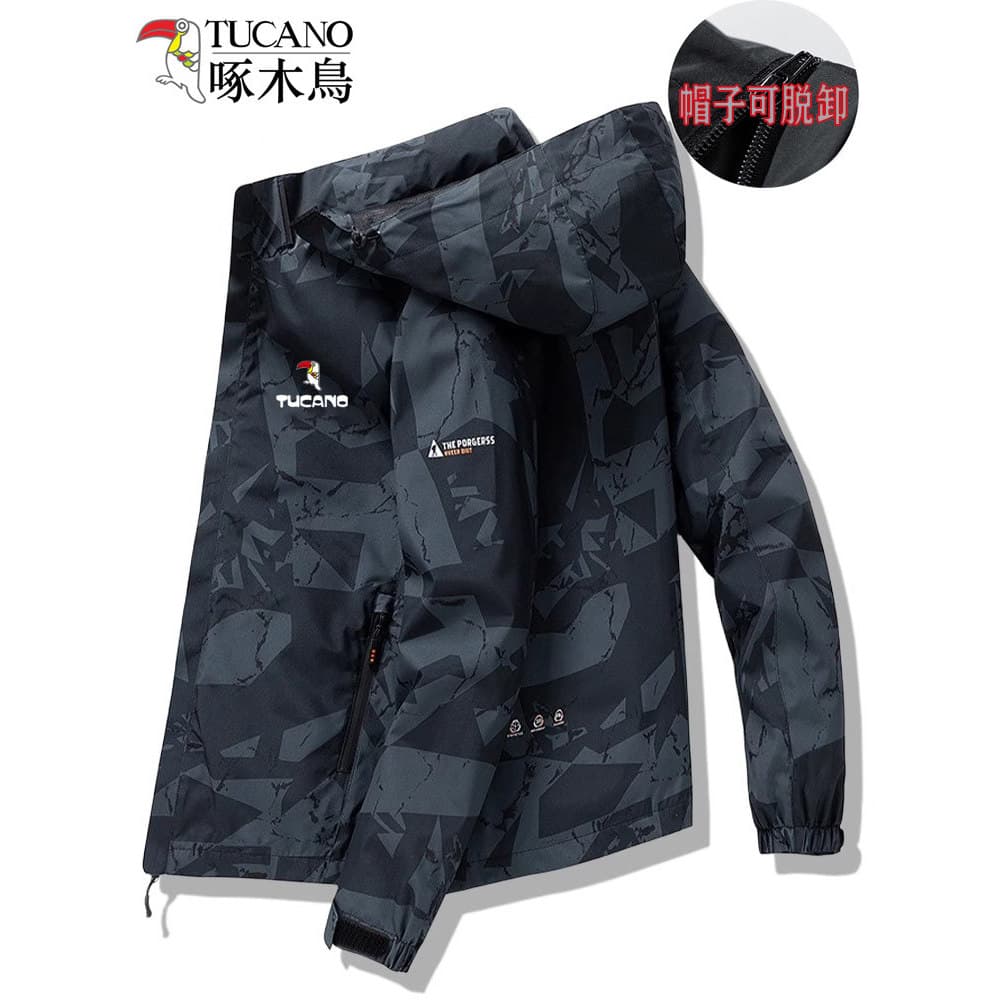 Woodpecker outono inverno forro de lã jaqueta masculina Casual jaqueta esportiva camuflagem superior à prova dwaterproof