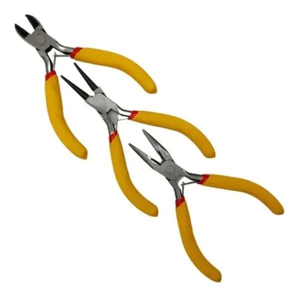 Kit 3 Alicates 01 Corte 01 Bico Redondo  01 Geral Bonvink BOM-3703