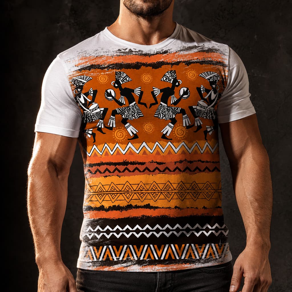 Camisa Camiseta Masculina Africana 33