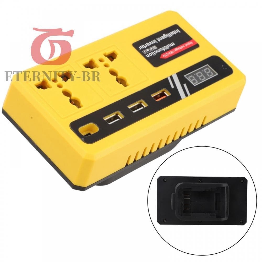 Inversor De Bateria DC 18V 21V A 220V Para Carro E Uso Doméstico Onda Senoidal Modificada De 150W