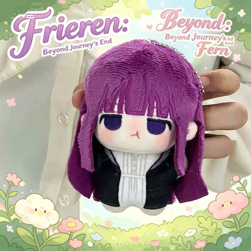 Boneco de Pelúcia Fern de 10cm de Frieren: Beyond Journey's End - Chaveiro de Algodão Fofo de Anime