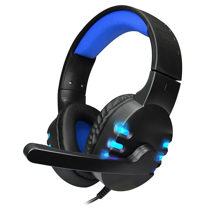 Fone De Ouvido Gamer Led RGB Com Microfone USB E P2 Para PC , Computador , Celular , Videogame ,