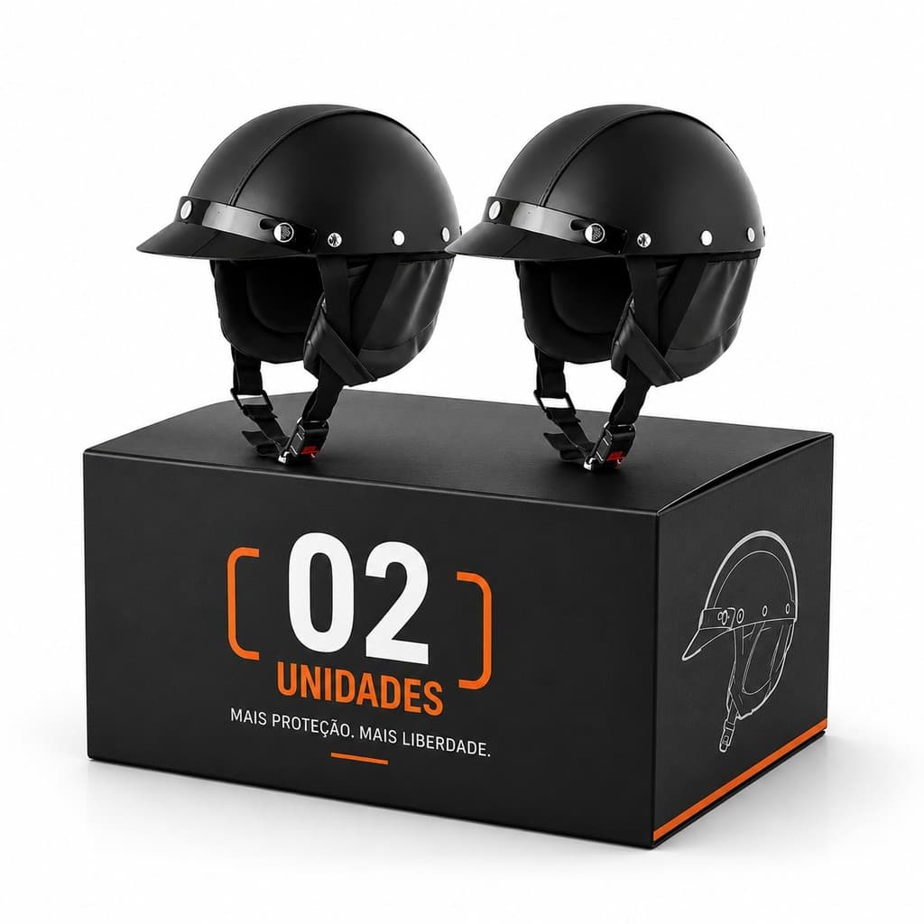 Kit Capacetes Pro Tork Coquinho Custom Moto Scooter Bike Elétrica 2 / 3 ou 1
