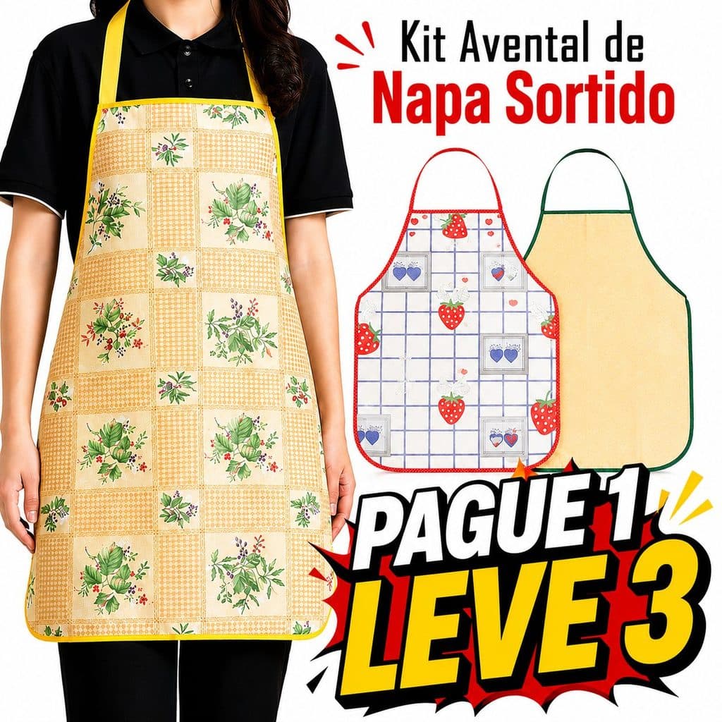 Avental Impermeável Napa PVC Cozinha Churrasco Salão Lavanderia Multiuso Resistente Fácil Limpar
