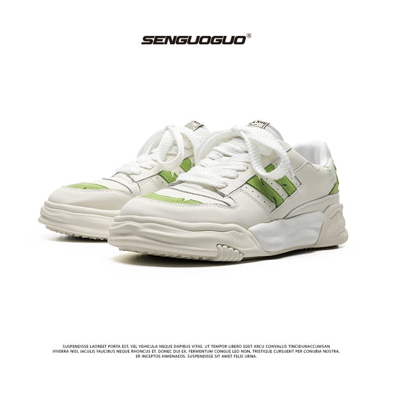 @@ Senguoguo Desconstrução Sapatos Dissolvidos Homens 2026 Novo Estilo Versão Coreana Esportes Sapatos Brancos de Sola G